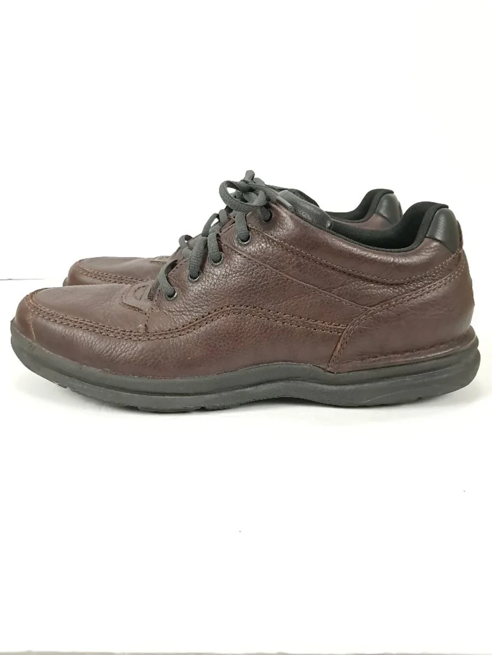 Rockport World Tour Walking Shoes Men 11 W WIDE Brown Leather Oxfords MWT11